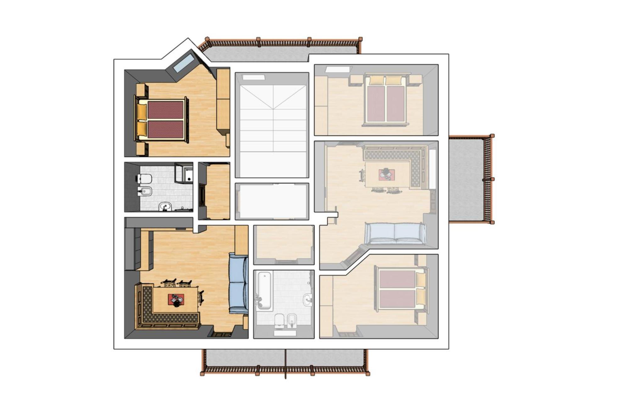 Apartment Fedares La Valle Bagian luar foto